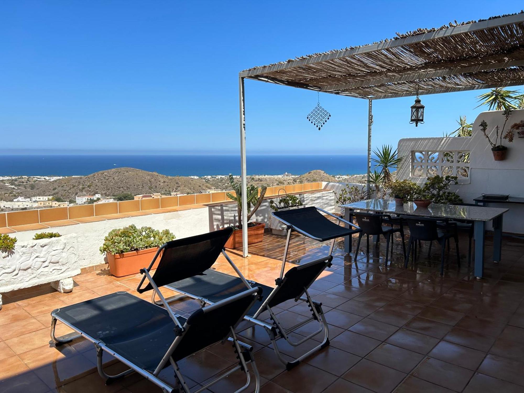 Apartment With A Great Terrace, Sea And Land Views Mojácar Exterior foto